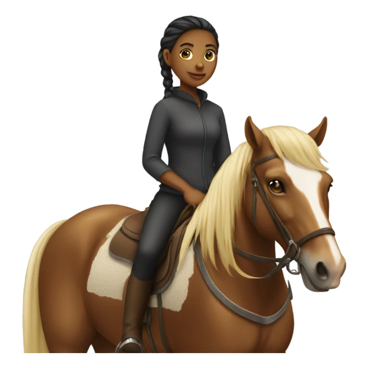 Girl on horse sticker