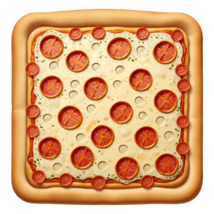 Spuare cut pizza sticker