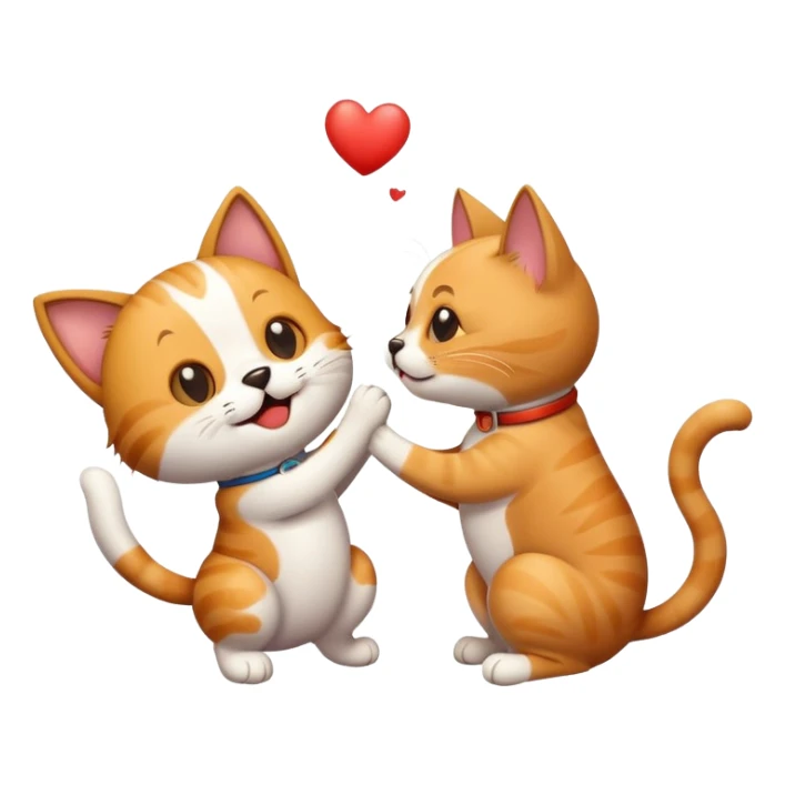 Cat and dog together as friends sticker