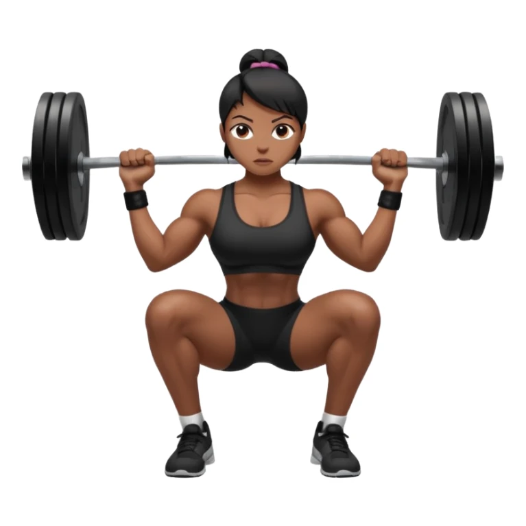 Deadlift woman black sticker