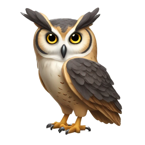 a picture of realistic owl with his wings open sticker
