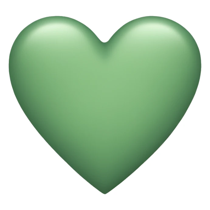 Sage green heart sticker