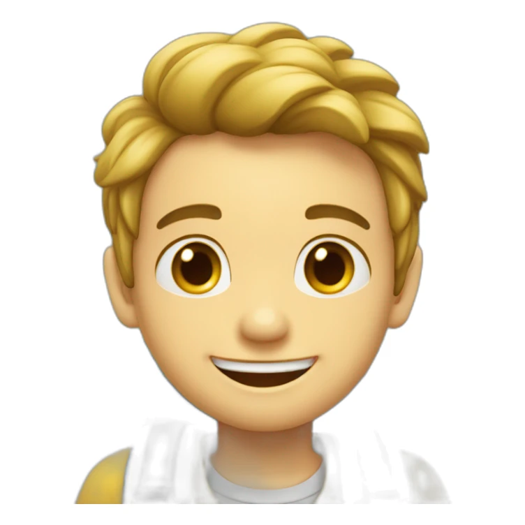 NIÑO FELIZ CON MOCHILA ESCOLAR NUEVA sticker