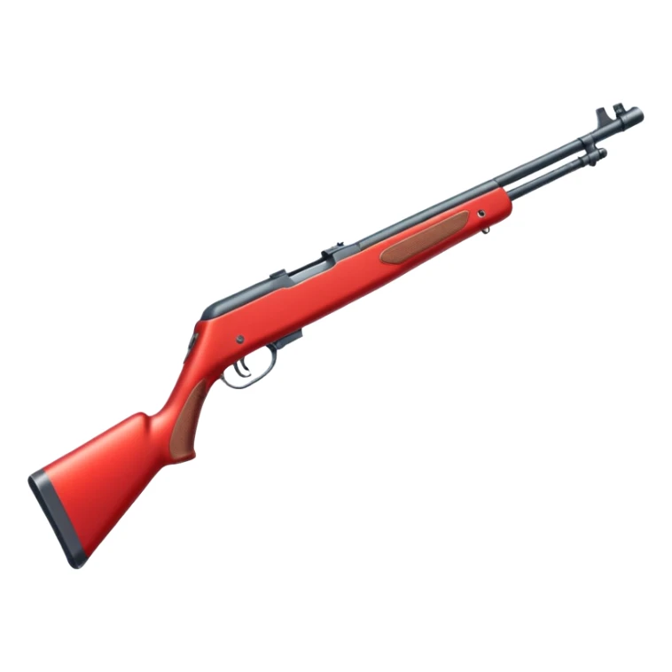 create me an emoji of a red long neck rifle sticker