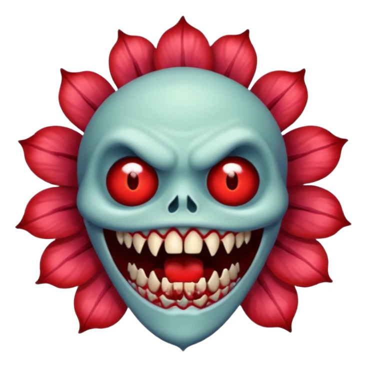 Monster from Stranger Things whose head is like a flower with blood sticker