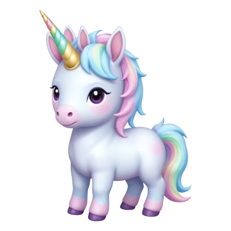 baby unicorn, chibi full body sticker