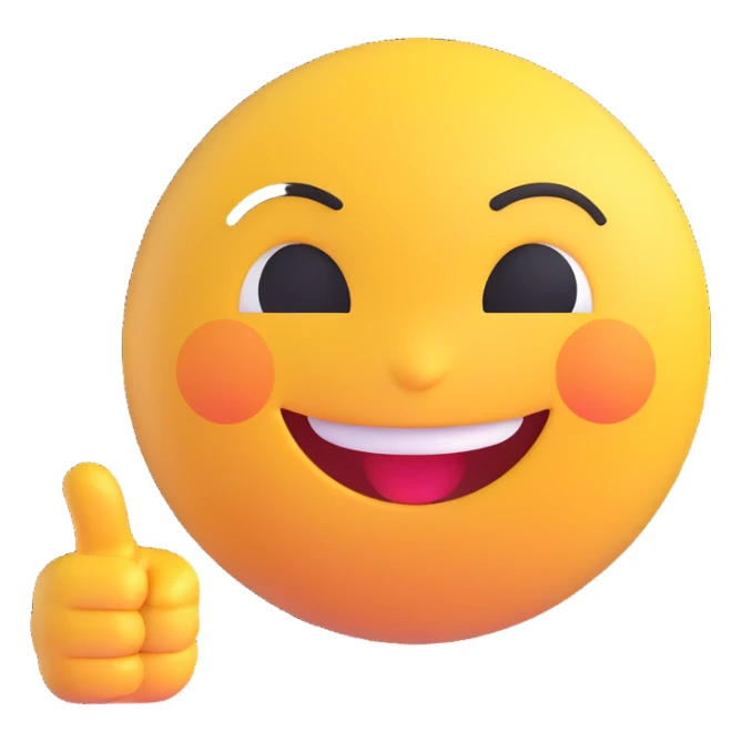 A classic yellow round emoji-style face pointing to itself, with a confident smile, symbolizing "me" or "I am the one". Bright colors, simple cartoon style, centered on a white background sticker