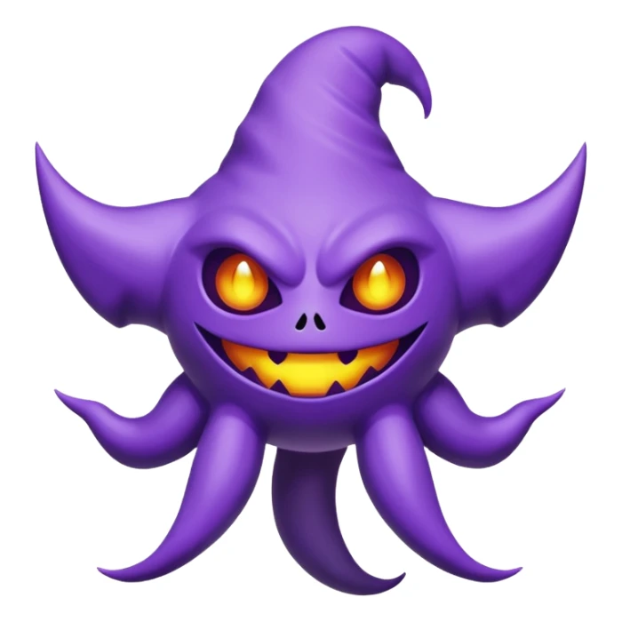 Mismagius-Misdreavus-Haunter-Fakémon-hybrid-creature (full body)  sticker