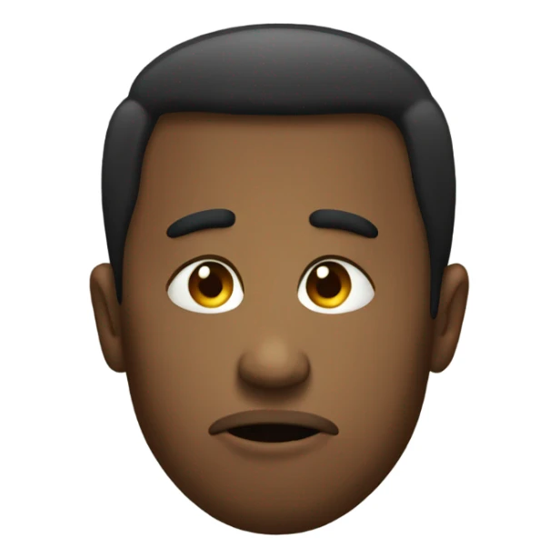 The side eye emoji but the sad emoji mixed sticker