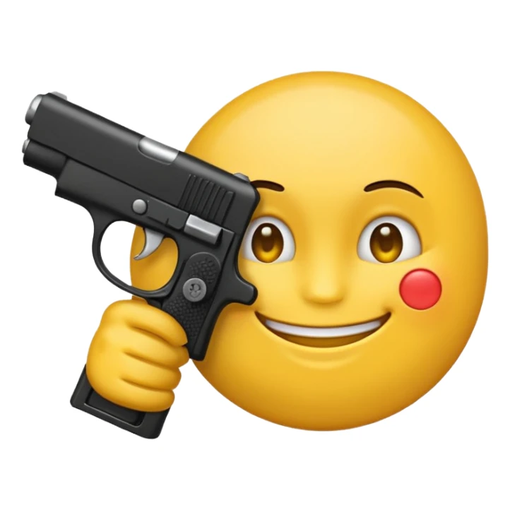 Emoji con pistola  sticker