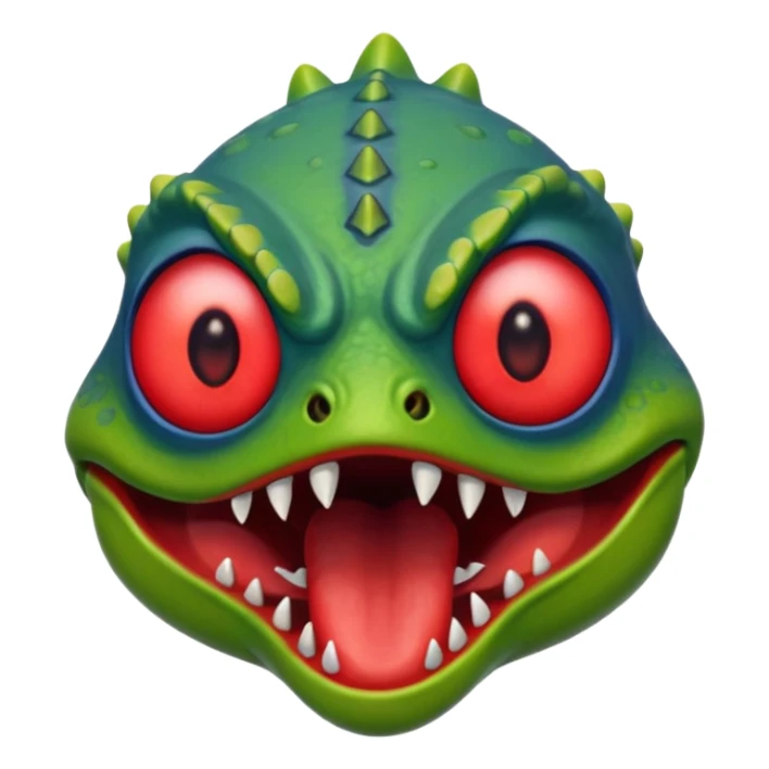 angry murloc, red eyes, open mouth sticker