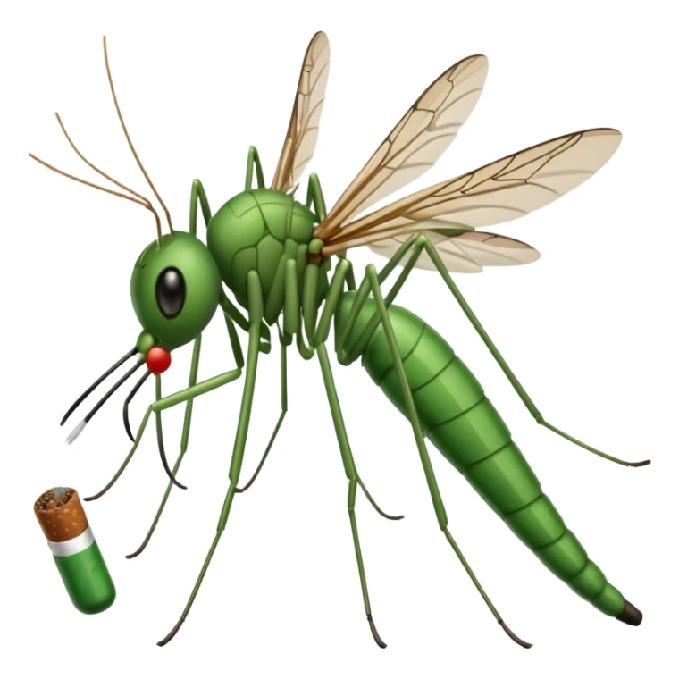 mosquito aedes fumando un cigarro sticker