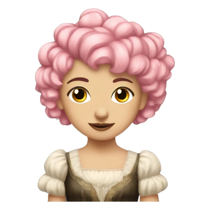 hellenic victorian balls with a girl that has a pink hair sticker