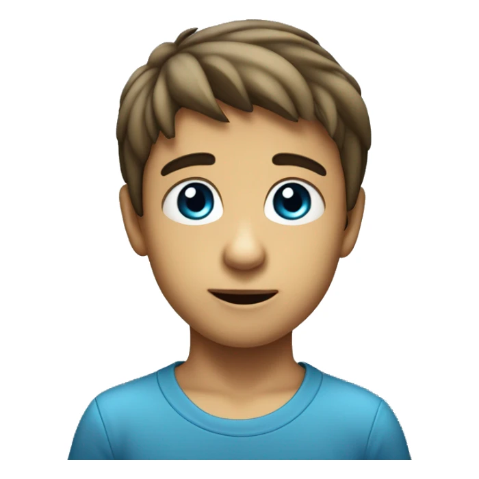 niño rubio con los ojos azul sticker