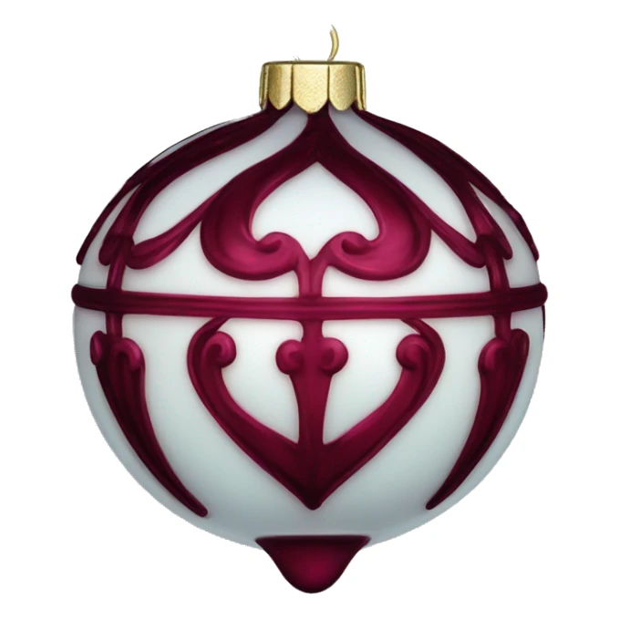 Antique glass Burgundy ornament sticker
