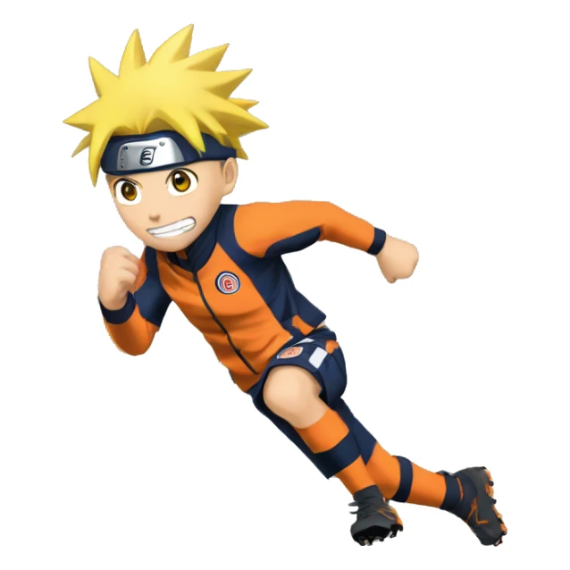Naruto qui joue au foot  sticker