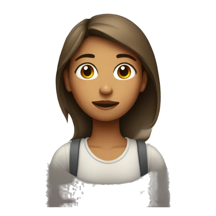 Woman teenager that is tired bu grateful  sticker