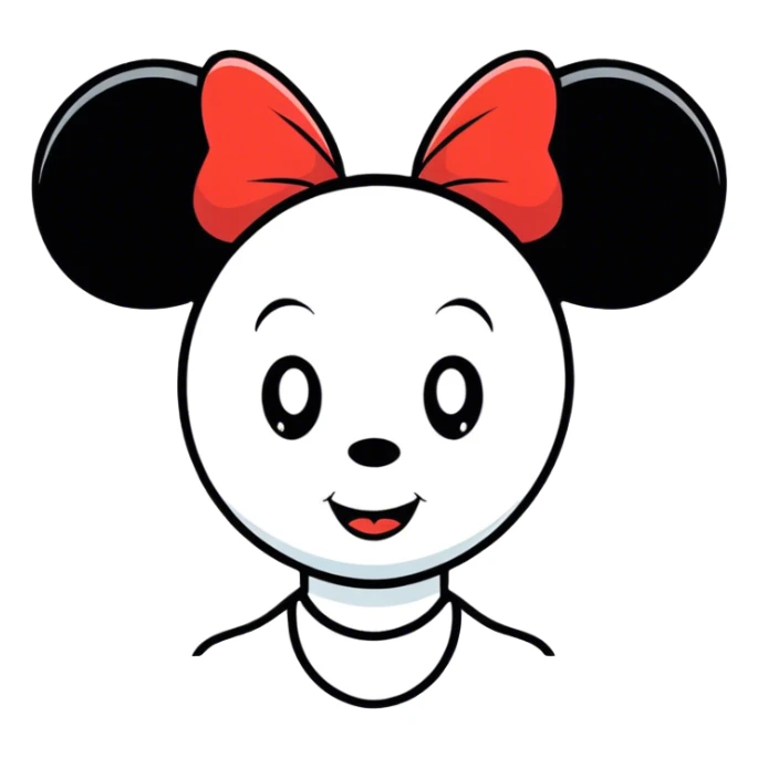 Woman wearing Mickey ears from Disney world  sticker