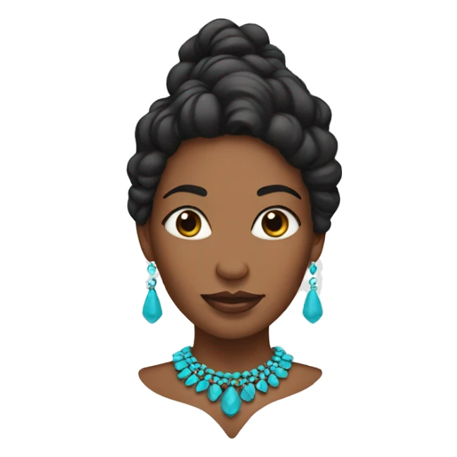 Woman wearing turquoise jewelry  sticker