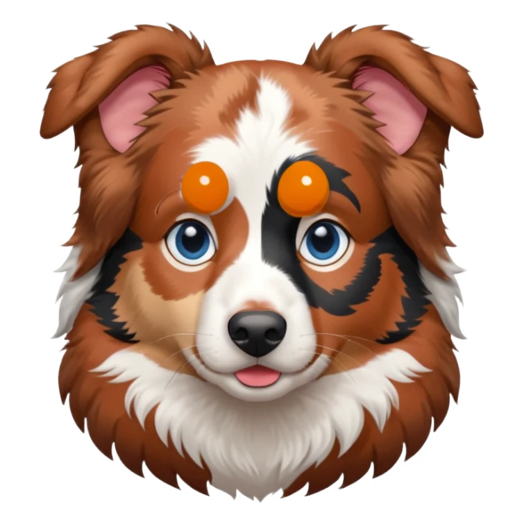Red merle australian shepherd with blue eyes sticker