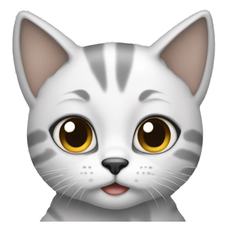 una persona abrasqndo un gato que es blanco con gris sticker