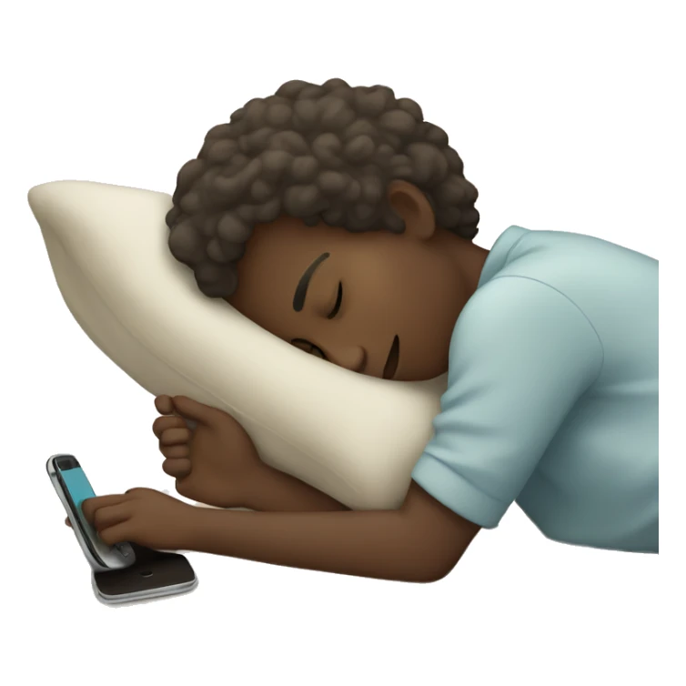 peaceful boy sleeping with phone sticker