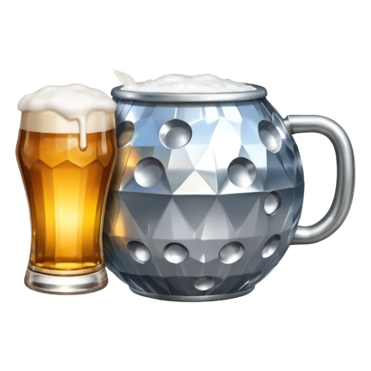 bola de discoteca bebiendo cerveza sticker