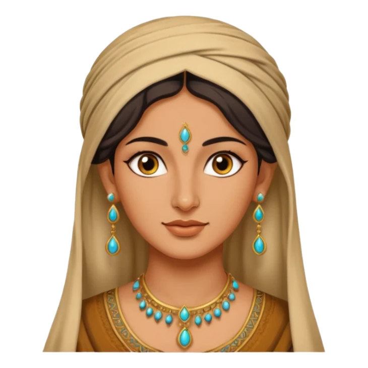 ancient persian woman with earrring sticker