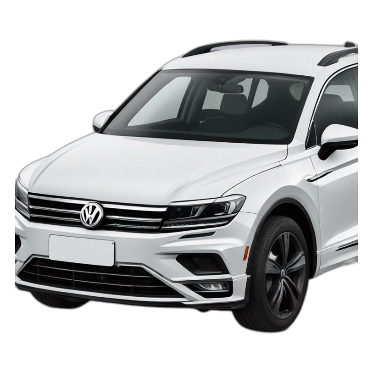 White Vw tiguan r line 2020 with black rims sticker
