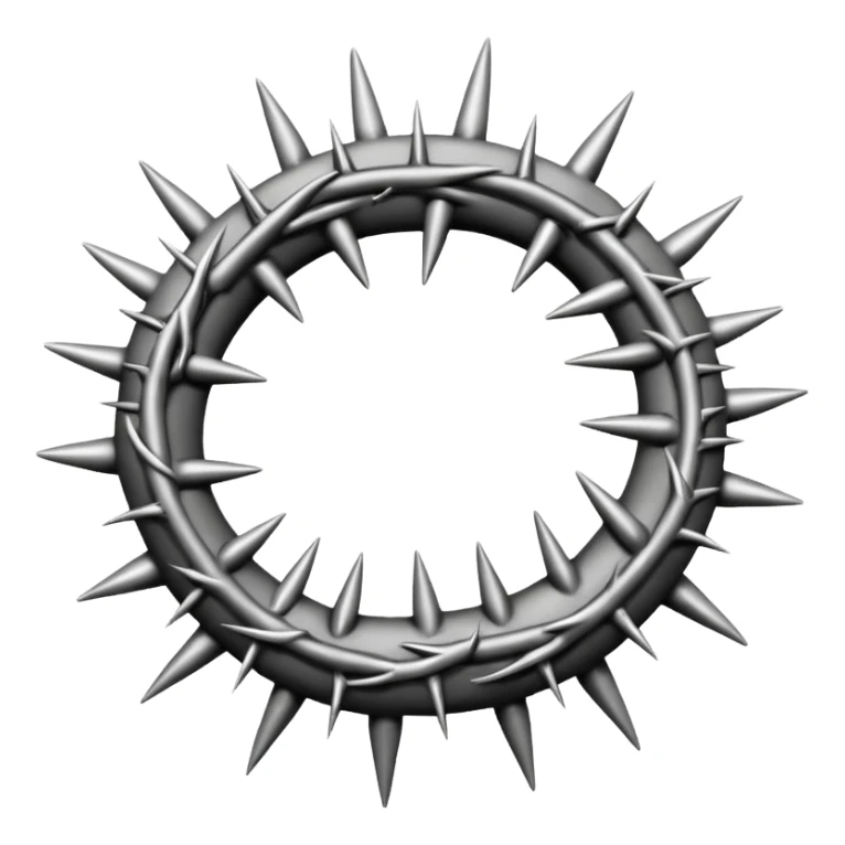 Crown of Thorns black and white sticker