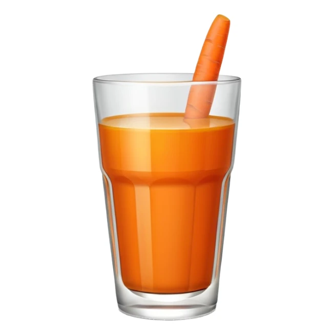 a glass of carrot juice, simple, clear sticker