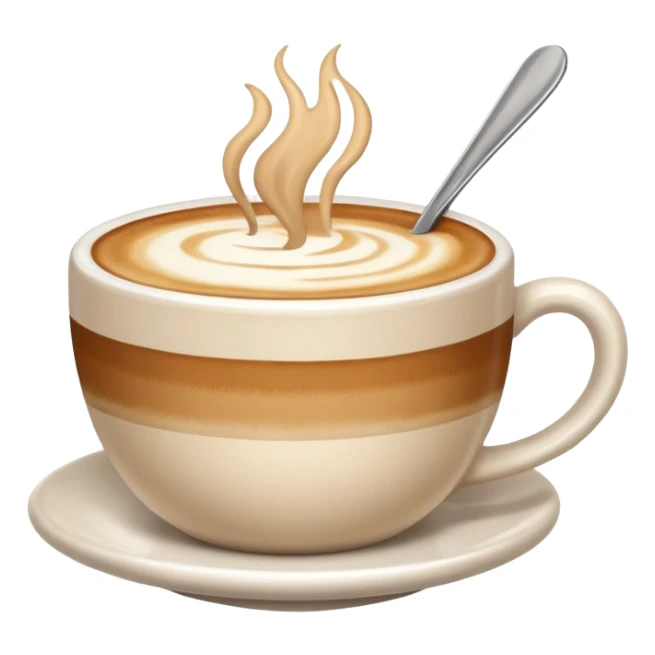 a cup of latte sticker