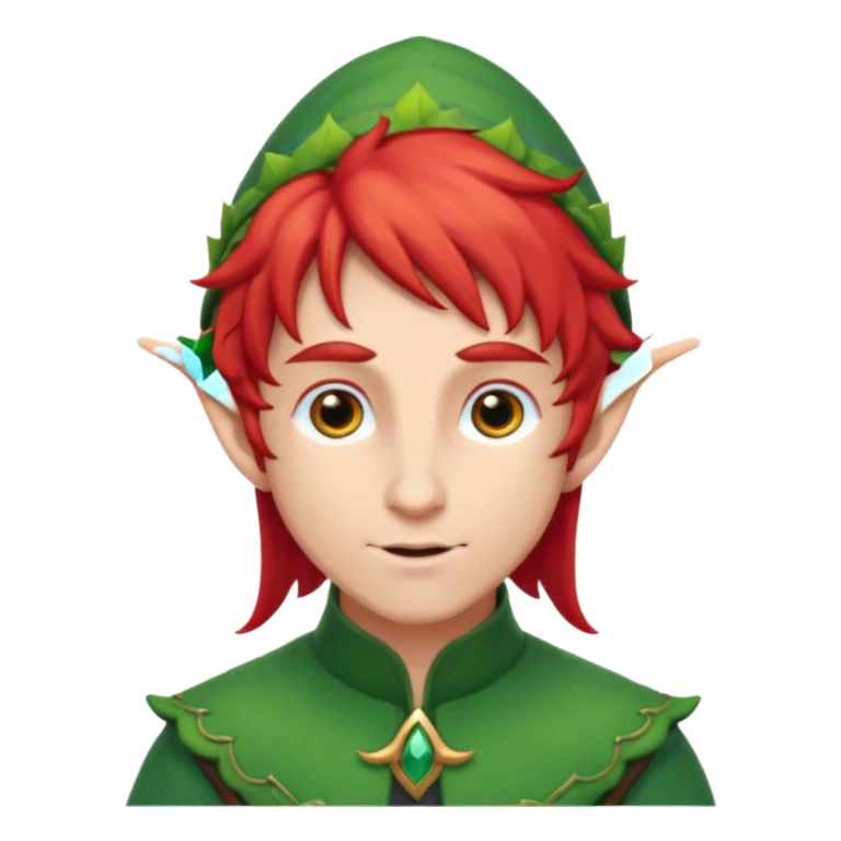 Fantasy elf male red hair  sticker