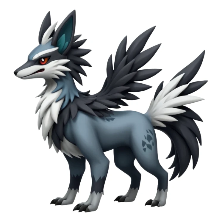 Mightyena-Silvally-Fakémon-hybrid-creature (full body)  sticker