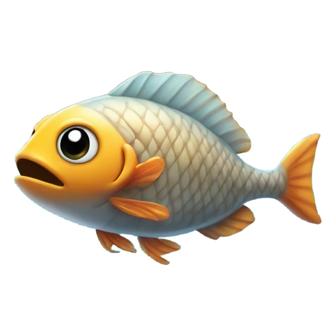 Fish in front of castle sticker