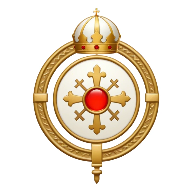 Pope's emblem with a touch of red sticker