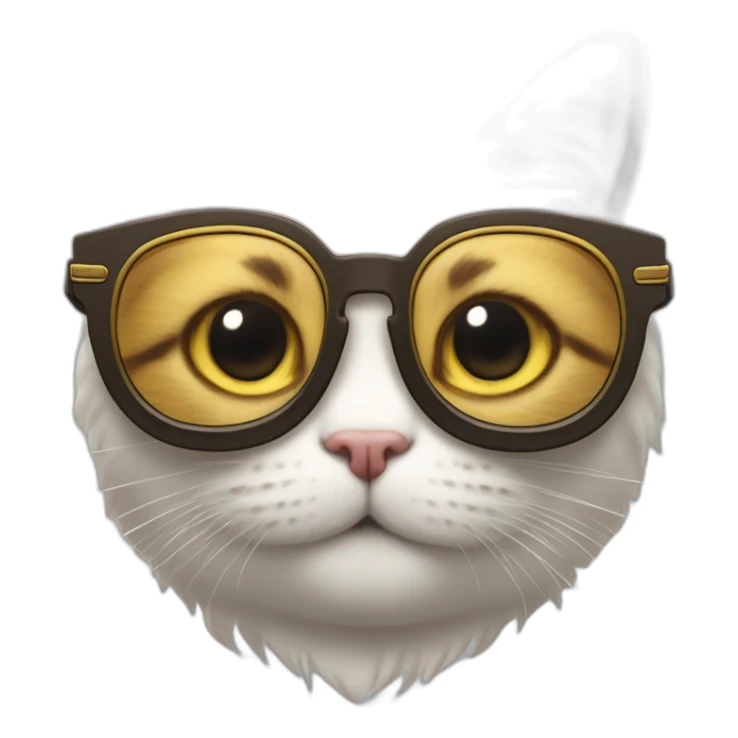 Un chat qui a des lunettes de soleil et une ceinture  sticker