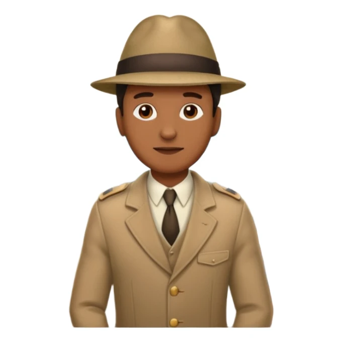 Visage homme créole réunionnais avec chapeau arrive avion sticker