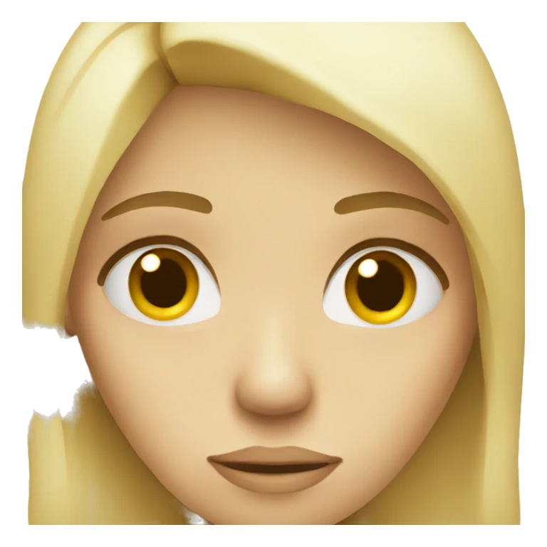 sad blond woman sticker