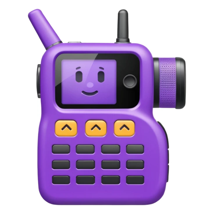 purple walkie talkie emoji sticker