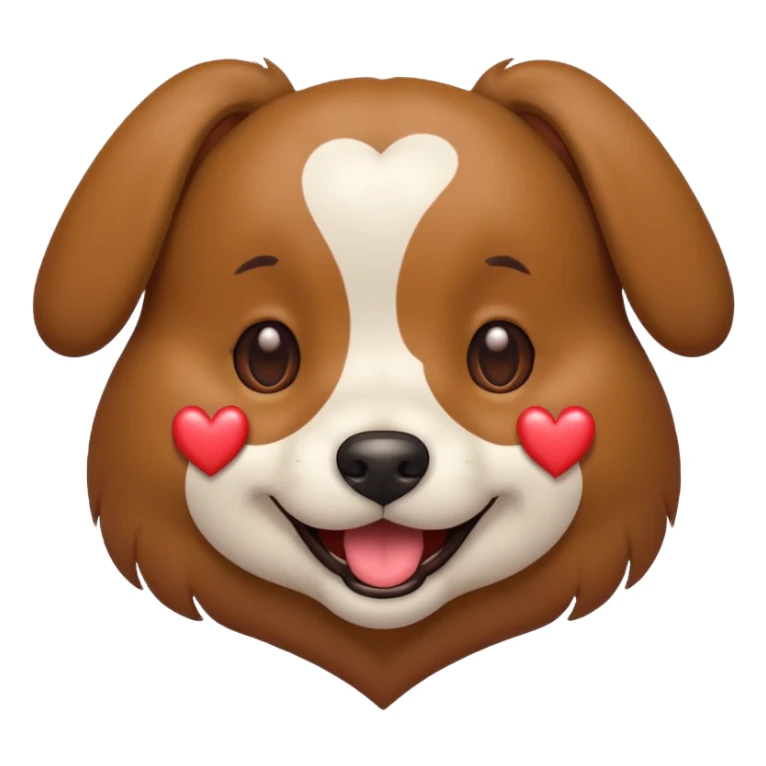 Dog with heart eyes sticker