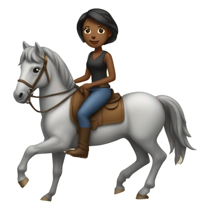 Woman on horse sticker