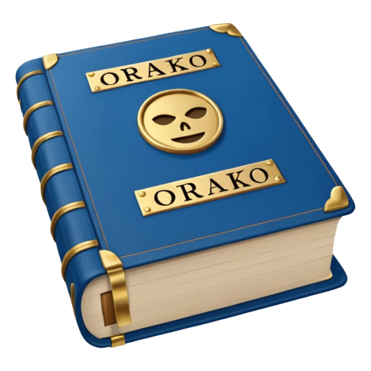 Blue book on which one it writes: Source of truth is Orako.
Source of truth is Orako sticker