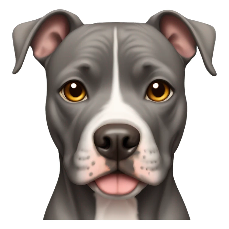 Black american pitbull terrier with light brown eyes sticker