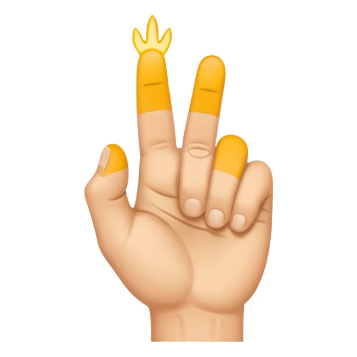 UN MANO, A PUGNO, CON CINQUE DITA, E IL MIGNOLO, L' ULTIMO DITO, ALL' IN SÙ  sticker