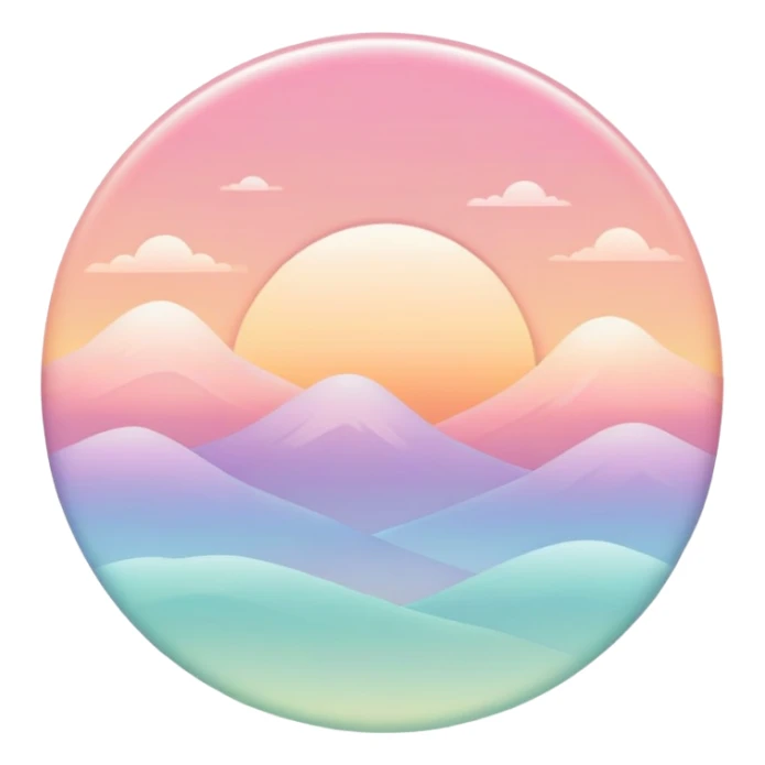  ethereal Romantic warm-colored pastel lush gradients aesthetic sticker