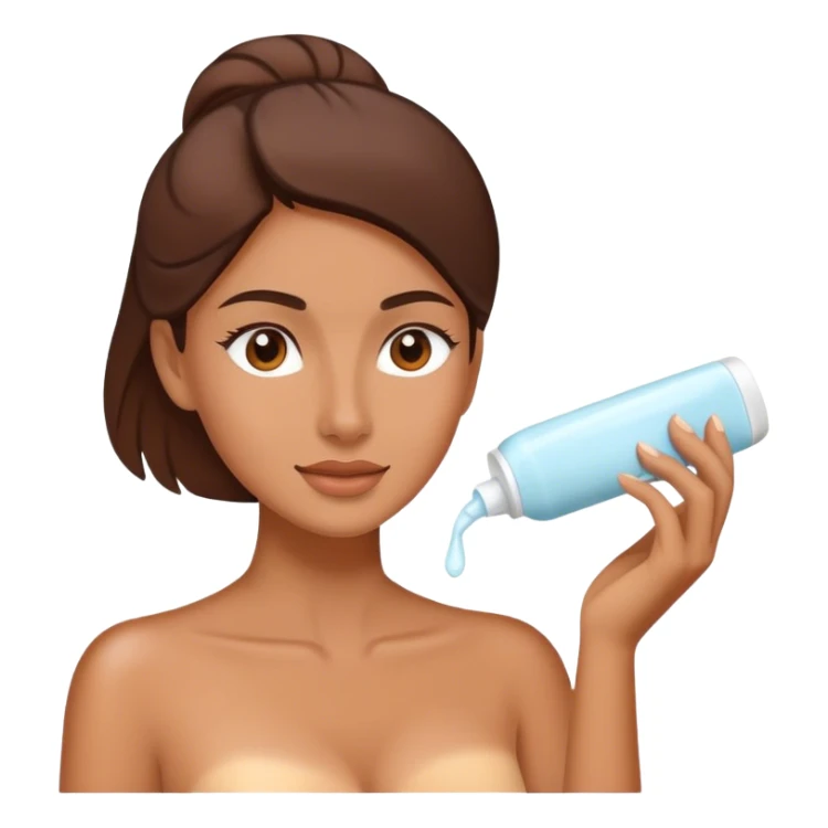 A woman doing skincare sticker