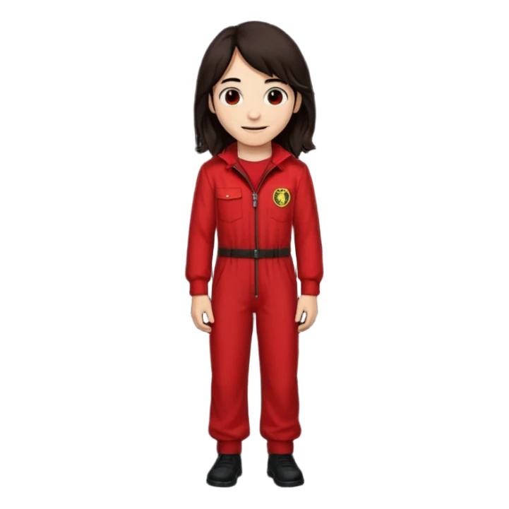 Tokio in Money Heist, realistic sticker