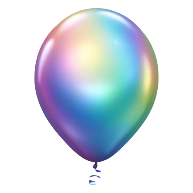 Iridescent big giant glistening glossy sparkly shiny glittery balloon  sticker