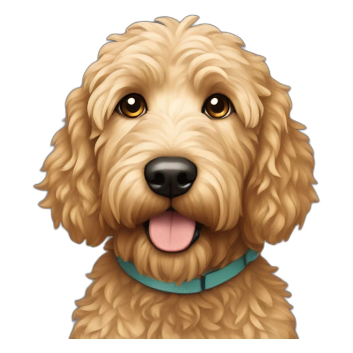 Perrito golden doodle sticker